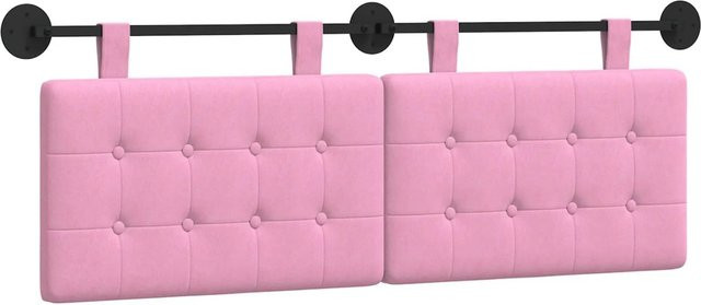 vidaXL Hängendes Kopfteil aus Stoff in Pink, Modernes Polsterteil für das Schlafzimmer, B/H: 150 x 55 cm - Bild 1