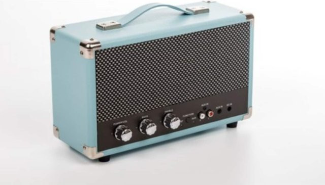 GPO nostalgischer Bluetooth Lautsprecher in Blau - Bild 1
