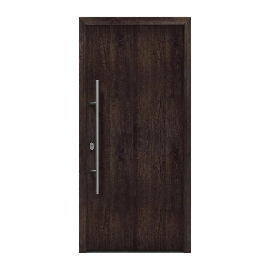 EcoStar Haustür Isopro IP 010 Eiche Dunkel B: 110 cm, H: 210 cm, DIN Links - Bild 2