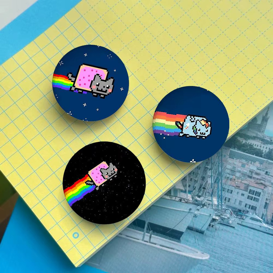 Brosche N-Nyan-Katze, Weißblech, Kayou - Bild 3