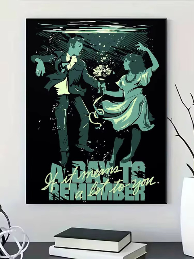 A DAY TO REMEMBER Bandposter als Wandkunst im Retro-Stil, Mehrfarbig, B/H: 21 x 30 cm - Bild 3