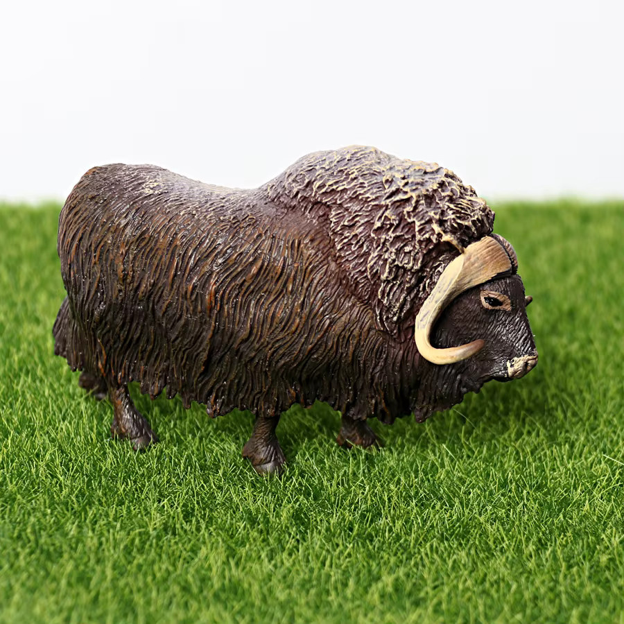 Texas Longhorn Bulls Moschus OX Yak Kuh Bauernhof Tiere Buffalo Kalb Bull Modell Figuren, Lern- und Kreativspielzeug - Bild 2