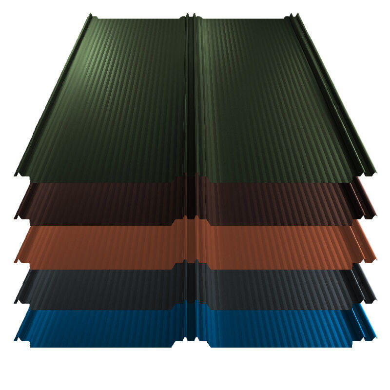 Stehfalz T-Panel Dach aus Stahl von Blachotrapez GmbH in Nanowelle, Breite: 110 cm, 0,50 mm Materialstärke und 25 µm Polyesterbeschichtung - Bild 1