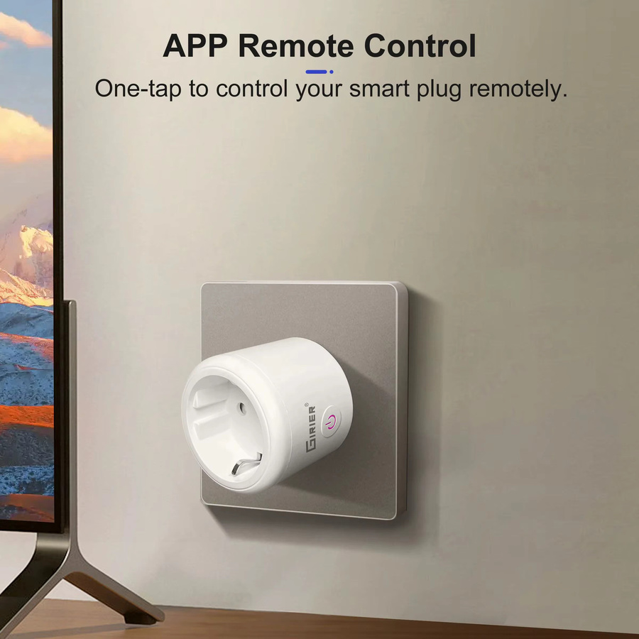 GIRIER Smart Plug ZigBee 20A Smart Home Steckdose in Weiß mit Power Monitor Funktion, kompatibel mit Alexa und Google Home Assistant - Bild 3