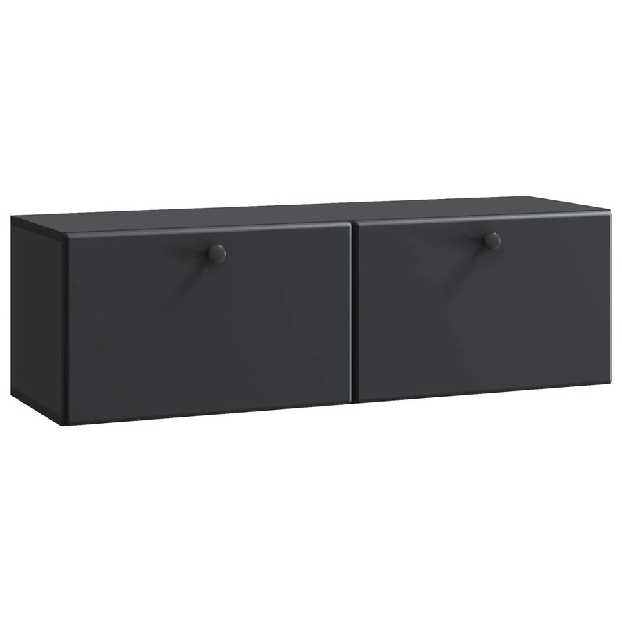vidaXL Wandmontierter TV-Schrank Modern in Schwarz, B/H/T: 98 x 30 x 31 cm - Bild 2