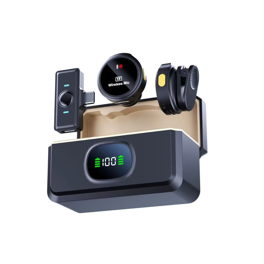 LKLB Kabelloses Lavalier-Ansteckmikrofon für iPhone, iOS und Android mit USB-C, Schwarz - Bild 2