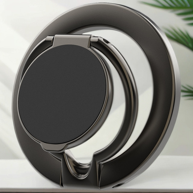 WSSHE MagSafe faltbarer magnetischer Telefonhalter für Xiaomi und universelle Smartphones, doppelseitiger Autohalter in Schwarz oder Silber - Bild 1