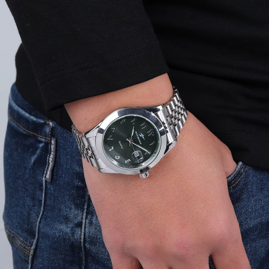 RICECGO Armbanduhr Edelstahl, Datum, Analoguhr, Herren, Grau - Bild 4