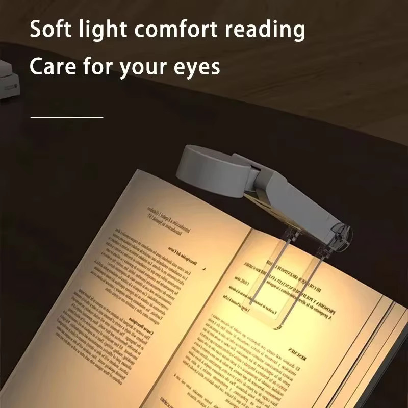 VENUSWING Wiederaufladbare LED-Buchlampe mit Clip, dimmbar und weiß - Bild 2