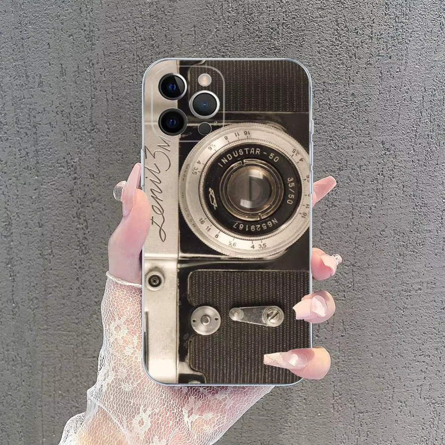 Mode 3D-Kamera Silikon Handyhülle für iPhone 15 14 13 12 11 Pro Max XR SE in Multicolour - Bild 2