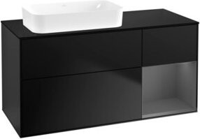 V&B Waschtischunterschrank Finion in Anthrazit lackiert, B/T: 120 x 60 cm - Bild 1