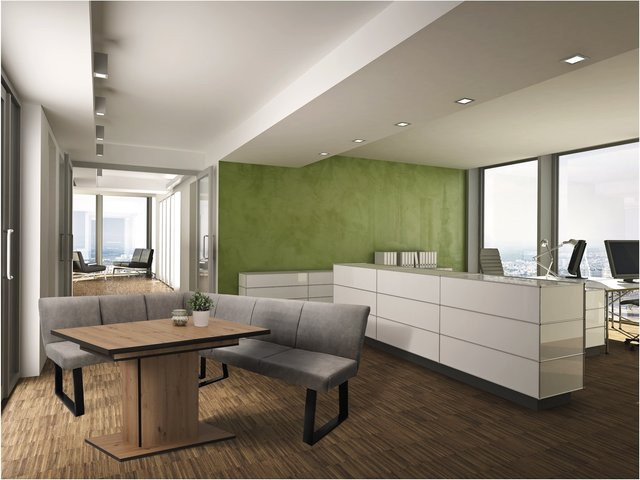 HTI-Living Eckbank Vemal in Grau mit Kunstlederbezug in Wildlederoptik, B/T/H: 192 x 152 cm, kurzer Schenkel links - Bild 1