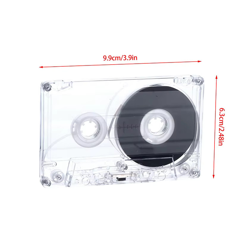 Leere Audio-Kassetten für Musikaufnahmen mit magnetischem Band in der Farbe Transparent (45/60/90 Minuten) - Bild 2