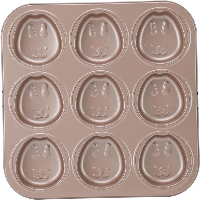 CosyHome Muffinform aus Kohlenstoffstahl mit 9 Tier-Formen, Antihaftbeschichtung, Grau - Bild 1