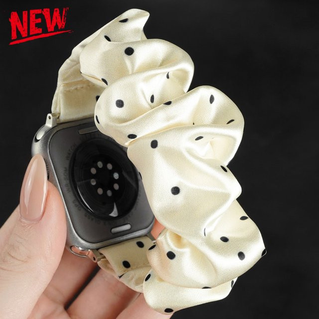 CAOWTAN Uhrenarmband Polka Dot, Textil, Weiß, Damen - Bild 1