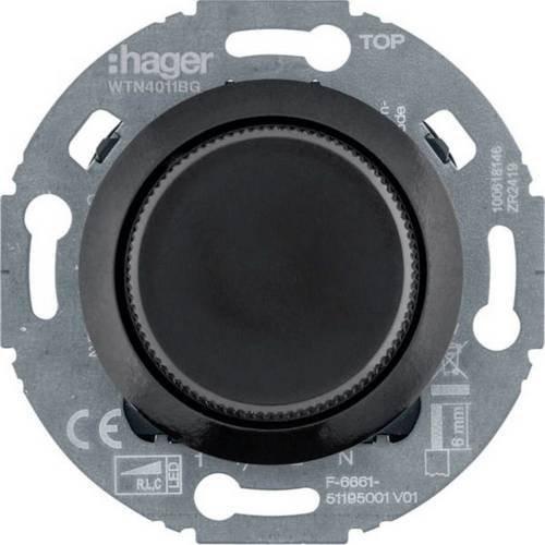 Hager WTN4011BG Drehdimmer in Schwarz - Bild 1