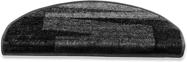 Karat Stufenmatte Via Veneto Stufenteppich Schwarz Halbrund B: 65 cm, T: 23,5 cm - Bild 1