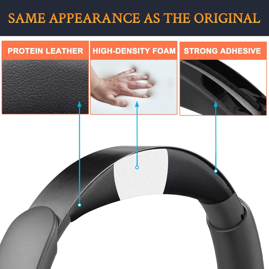 Anker Soundcore Space Q45 Ersatz-Set aus Protein-Leder mit Ohrpolstern und Kopfbügel in Schwarz oder Weiß - Bild 2