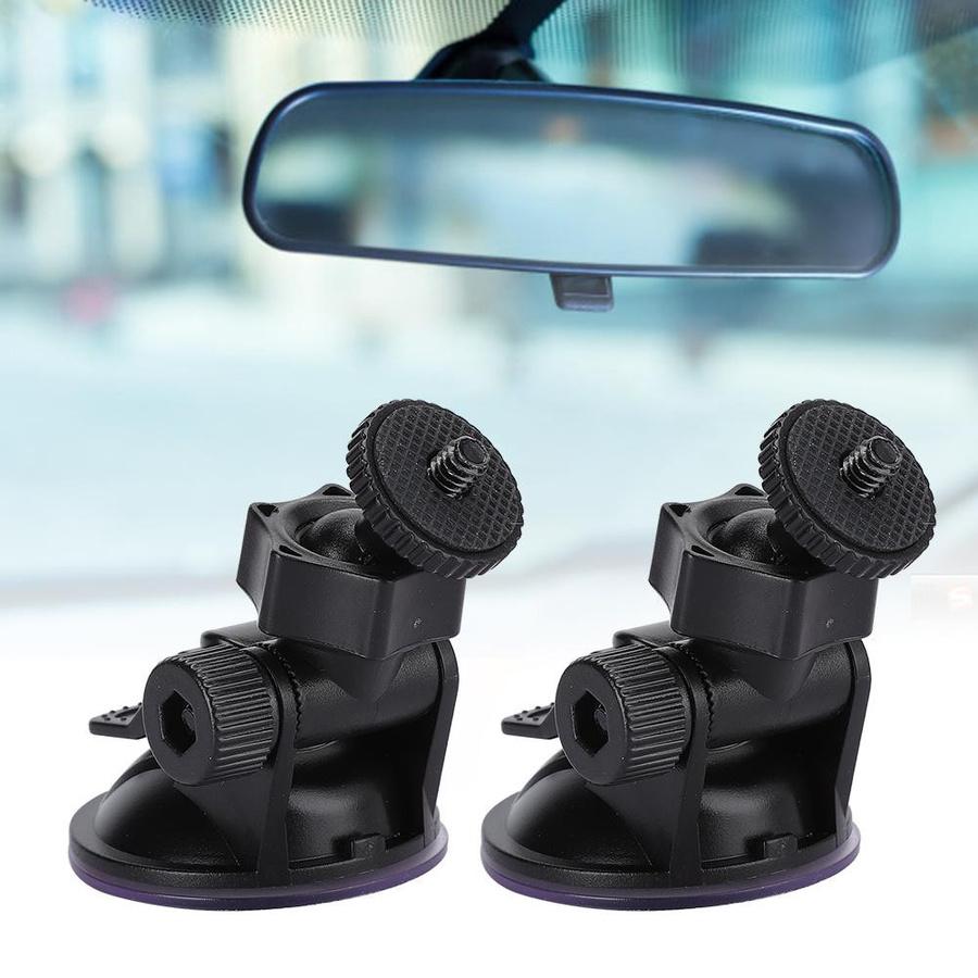 Koogeelife Dashcam Autohalterung HD H3005A Set mit 2 Stück, 55mm Saugnapf, 360 Grad drehbar, Schwarz - Bild 2