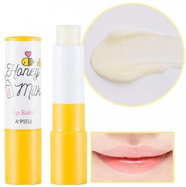 A'PIEU Honig & Milch Lippenbalsam, 3,3g, white, glänzend - Bild 1