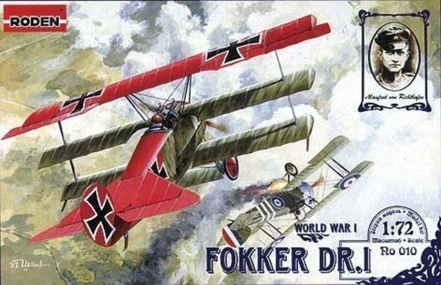 Roden Fokker Dr.I, Modellfahrzeug, 1:72, Rot - Bild 1