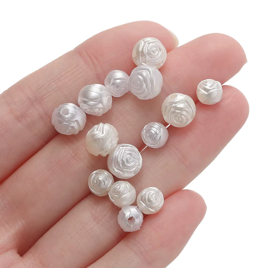 St.kunkka Charms, Rosen, 6/8 mm, ABS-Imitationsperlen - Bild 4