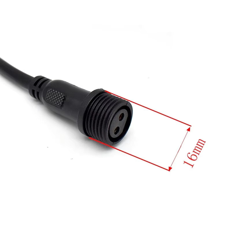 DIVEDEER M16 2-Pin Y-Typ Steckverbinder Kabel-Splitter Wasserdicht für Außenbereich, 1 zu 2/3/4/5 LED-Lampen, 2-adrig Stecker auf Buchse, Schwarz - Bild 1