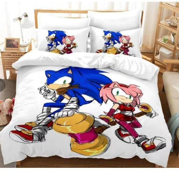 Sonic Drei Serie Bettwäsche-Set dreiteilig California King, Multicolor, B: 264 cm, H: 239 cm - Bild 1