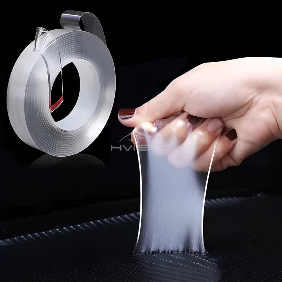 Transparentes Nano Klebeband doppelseitig, wiederverwendbar und wasserdicht, Breite: 10 mm - Bild 2