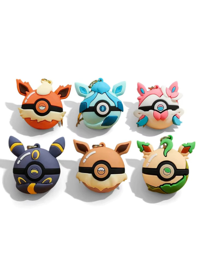 Bandai Schlüsselanhänger-Set, Pokémon Ball, PVC, Unisex - Bild 4