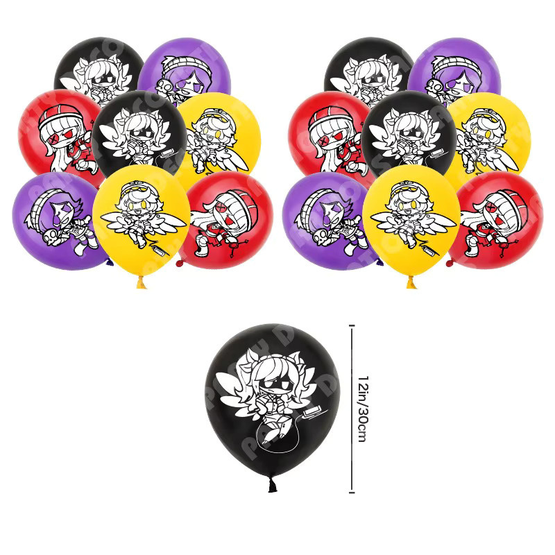 Murder Drones Geburtstagsparty Dekoration Set von Bandai mit Luftballons, Banner und Tortendekoration in Mehrfarbig - Bild 2