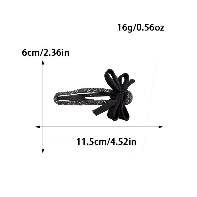 ZYFHTT Haarspange mit Schleife und Strass, Schwarz, Kinder - Bild 3