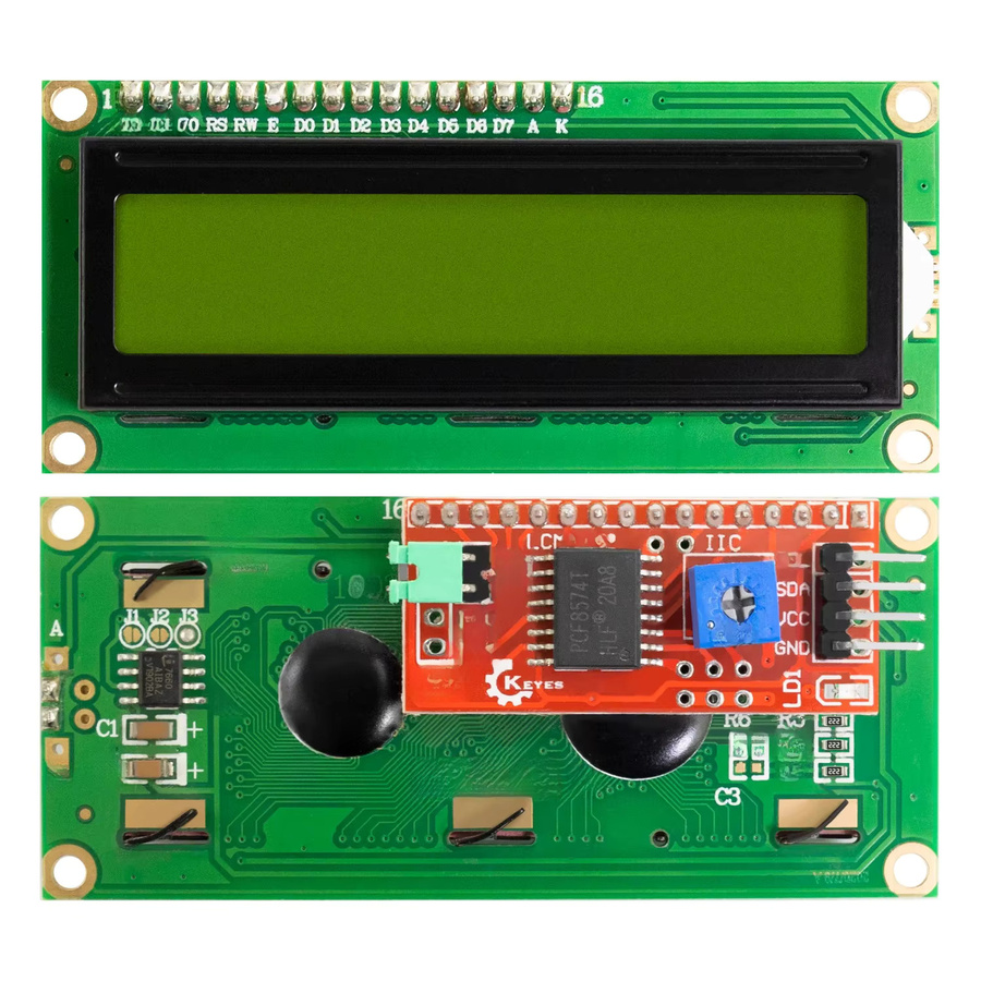 Keyes LCD1602 I2C Modul 16x2 Zeichen Display mit gelb-grüner Hintergrundbeleuchtung für Arduino Projekte - Bild 6