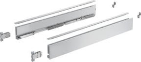 Hettich AvanTech YOU Zargen-Set aus Stahl, Farbe: Silber, Höhe: 77 mm, Nutzlänge: 550 mm, links und rechts - Bild 1