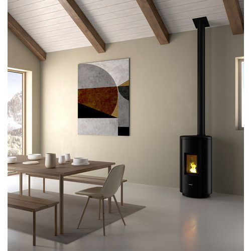 Freepoint Pelletofen Chrome 7 in Schwarz mit WLAN-Funktion, 7 kW - Bild 3