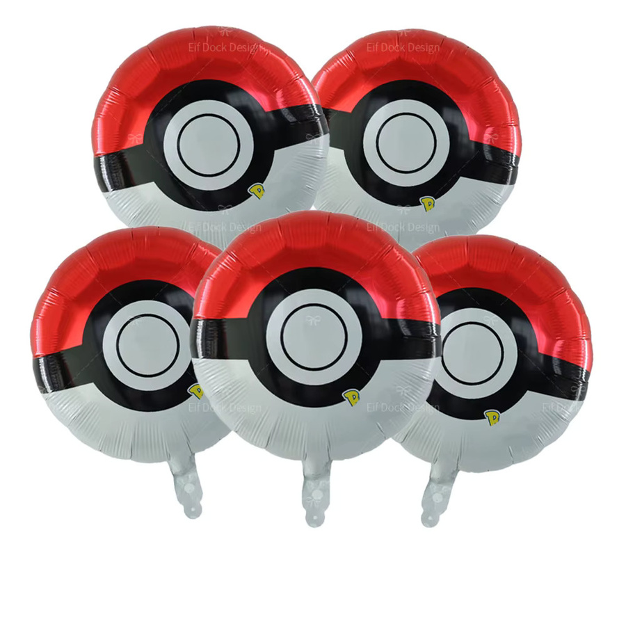 Potdemiel Pikachu Geburtstag Party Luftballons Set mit Poke Ball Folienballons für Kinder und Jungen - Bild 2