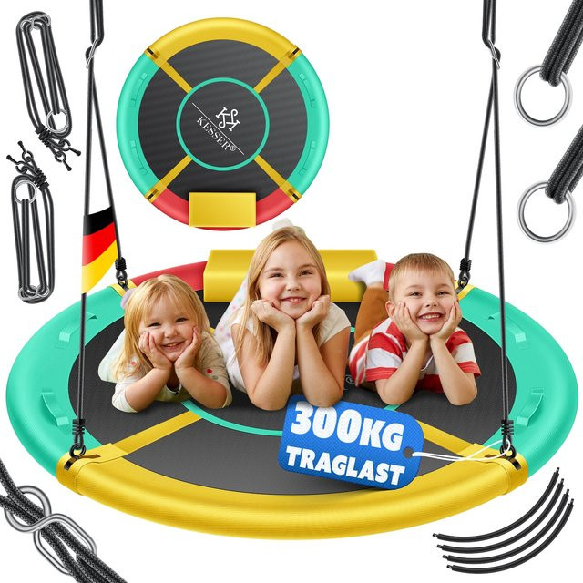 KESSER Nestschaukel Tellerschaukel als verstellbare Hängeschaukel für Kinder und Erwachsene für Indoor und Outdoor - Bild 1