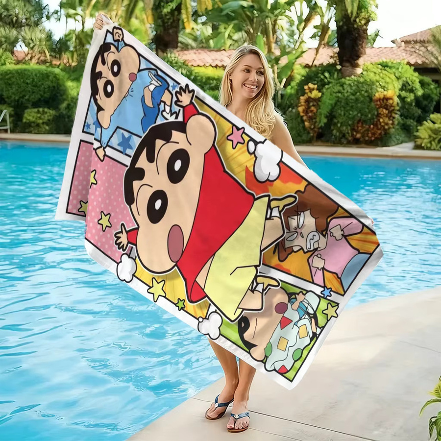 52TOYS Shin-chan Strandtuch aus Mikrofaser, schnelltrocknend, Mehrfarbig - Bild 3