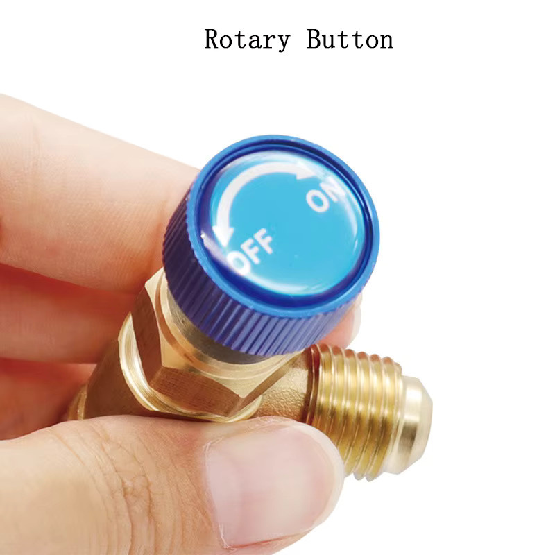 Ouliluye Kupfer-Adapter für Klimaanlagen mit R410A und R22 Kompatibilität, 1/4 Zoll Sicherheitsventil-Schlauch in Gold - Bild 3