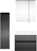 Get2You Badmöbel-Set twenty one, 4-teilig, grau, mit Waschbecken und LED-Beleuchtung, B/H/T: 62 x 1,5 x 51 cm - Bild 1
