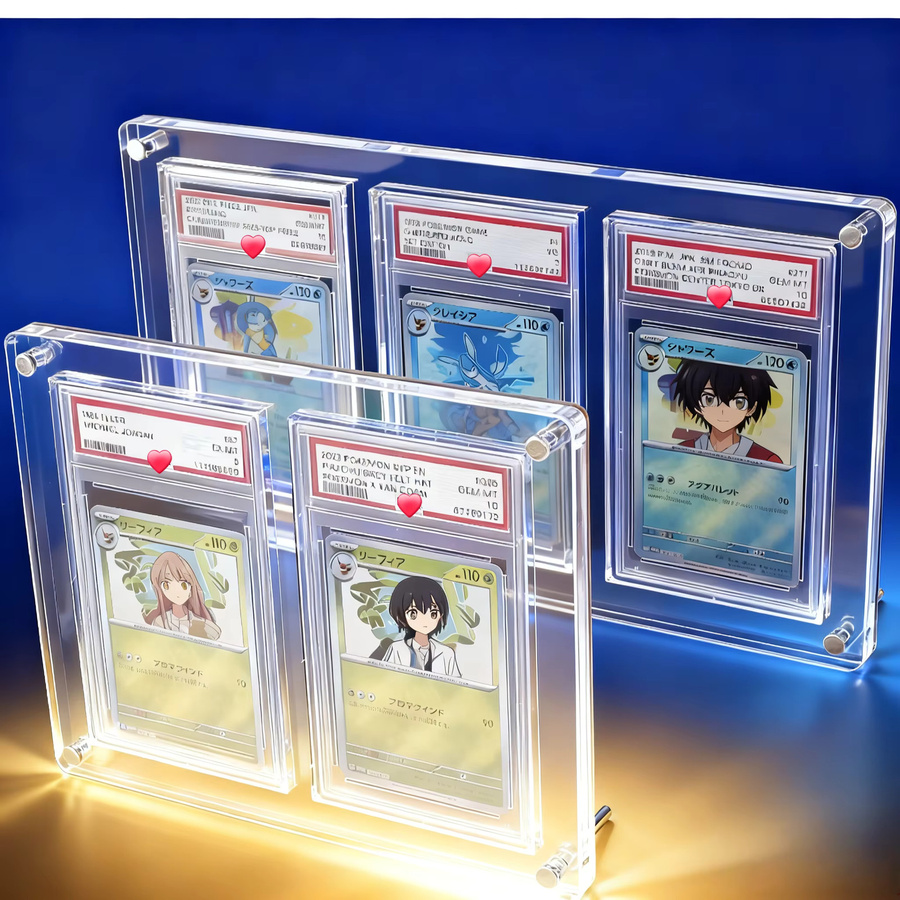 TAKARA TOMY Acryl-Kartenständer für bewertete Sammelkarten, 1-Slot Vitrine in Transparent, ideal für Pokémon und Yu-Gi-Oh Karten (35PT) - Bild 2