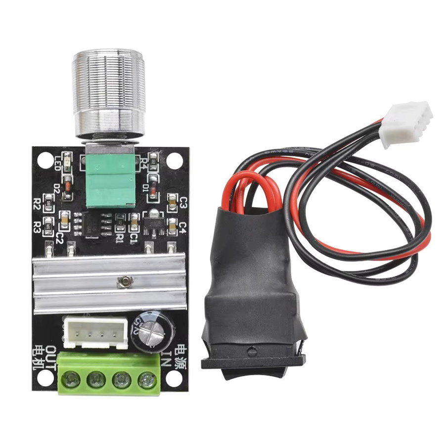 2er Pack DC Motor Drehzahlregler PWM mit Umkehrfunktion, 80W, Schwarz - Bild 3