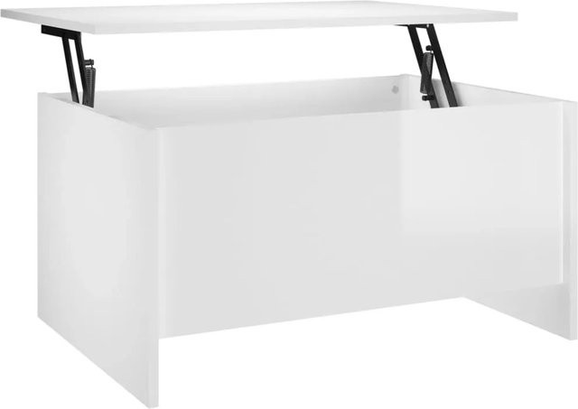 vidaXL Couchtisch in Hochglanz-Weiß mit Lift-up-Funktion, modern und rechteckig, Holzwerkstoff, B/T/H: 80 x 55,5 x 41,5 cm - Bild 1