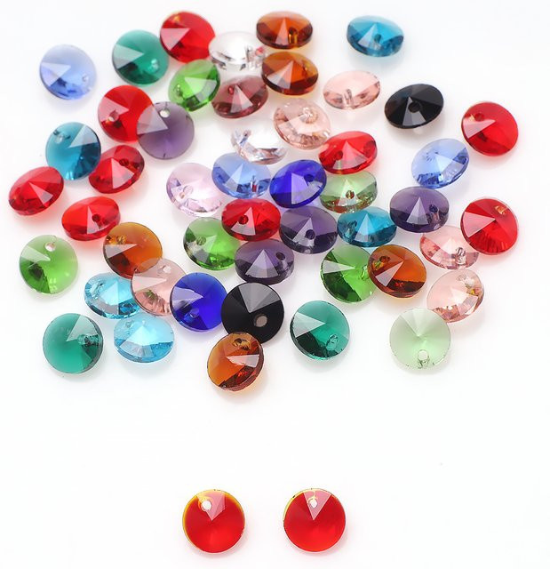 YUANZHIRUN Satelliten-Kristallanhänger, Rivoli, 10 mm, Unisex - Bild 1
