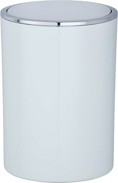 WENKO Schwingdeckeleimer Inca Weiß Silber 5 l, Höhe: 26 cm, Breite: 19 cm - Bild 1