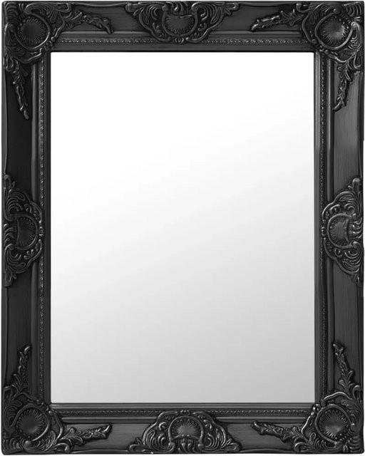 vidaXL Wandspiegel im Barock-Stil in Schwarz, B: 50 cm, H: 60 cm - Bild 1