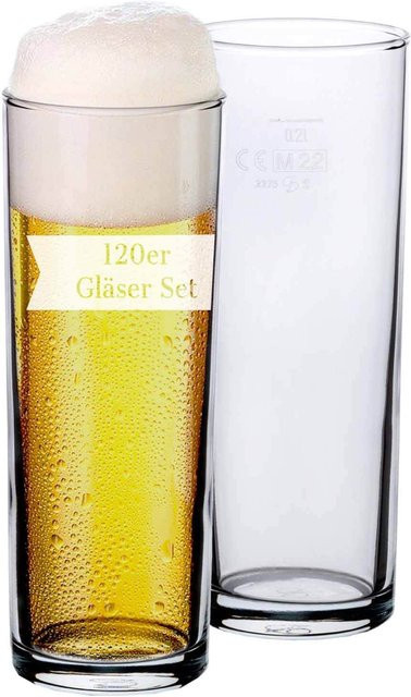 Van Well Kölschgläser KölschZeit, transparent, 120er Set, 0,2 l pro Glas - Bild 1