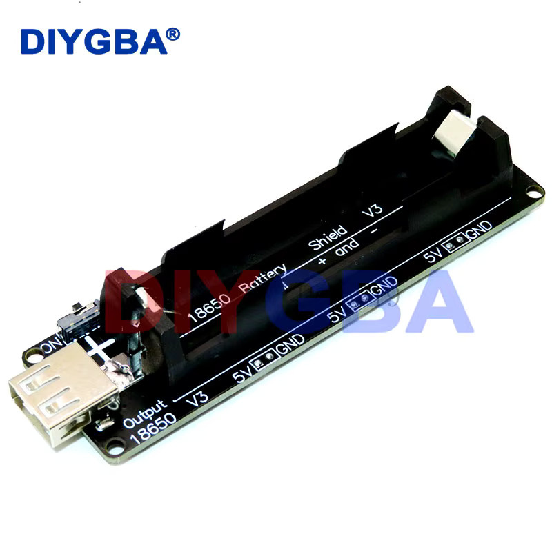 DNIGEF 18650 Batterie Lademodul V3 mit Micro USB und USB Typ-A Port für ESP32, Wemos und Raspberry Pi in Schwarz - Bild 2