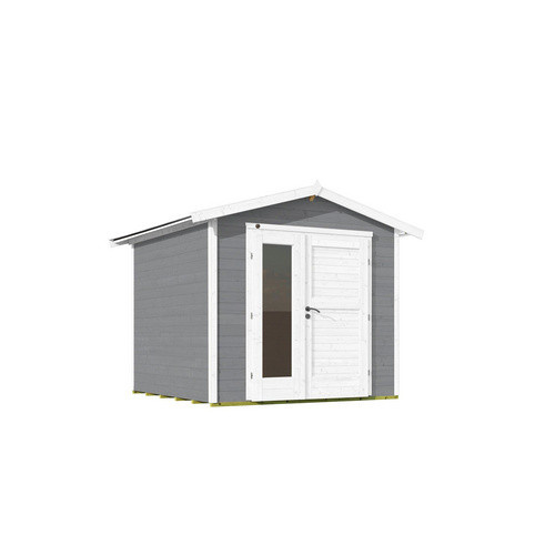 WEKA Holz-Gartenhaus 224 A mit Satteldach und Doppeltür in Grau, B/H/T: 280 x 238 x 263 cm - Bild 2