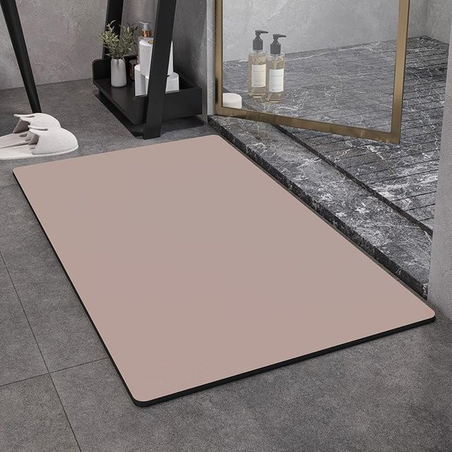 Schnelltrocknende und saugfähige Kieselgurmatte für das Badezimmer von Yiran Furniture, rutschfest und schlicht, B/T: 60 x 40 cm - Bild 1